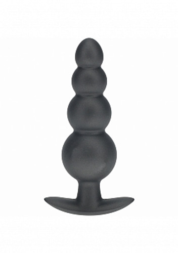 OUCH! Beaded Anal Plug - Gun Metal