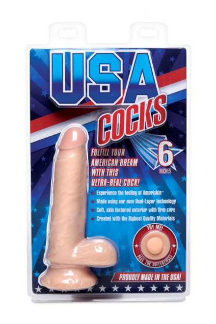 USA Cocks 6" Ultra Real Dong Flesh