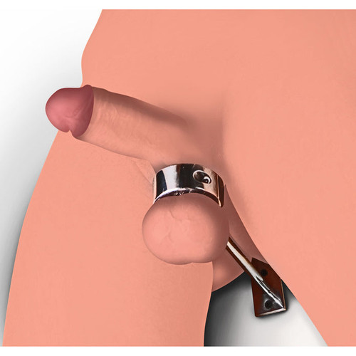 Locking Mounted CBT Scrotum Cuff with Bar XR AE465