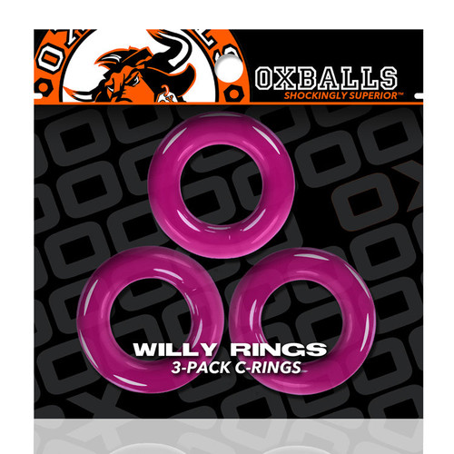 Oxballs Willy Rings Hot Pink 3pk