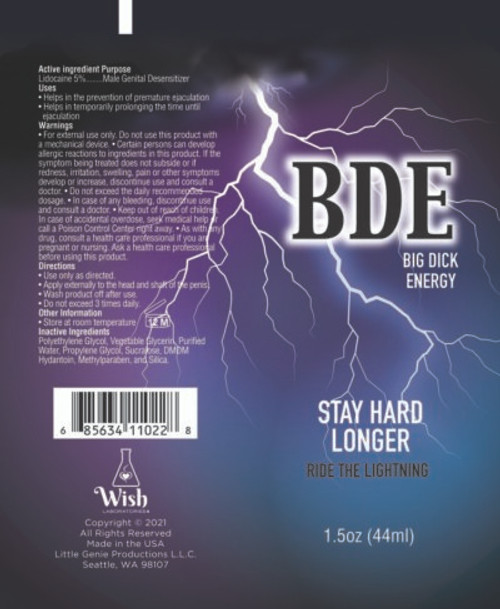 Big Dick Energy Stay Hard 44ml (BDE)
