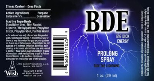 Big Dick Energy Prolong Spray 29ml (BDE)