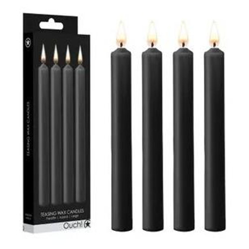 Ouch Tease Wax Candles Large Black 4Pack