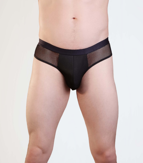 Love In leather Fishnet Jock-Strap S/M Black