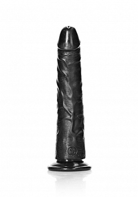 Real Rock 7" Slim Dildo Black