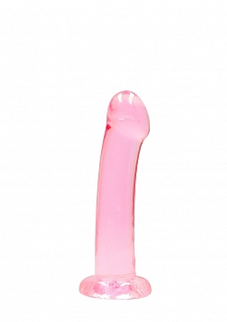 Real Rock 7" Crystal Clear Dildo Pink