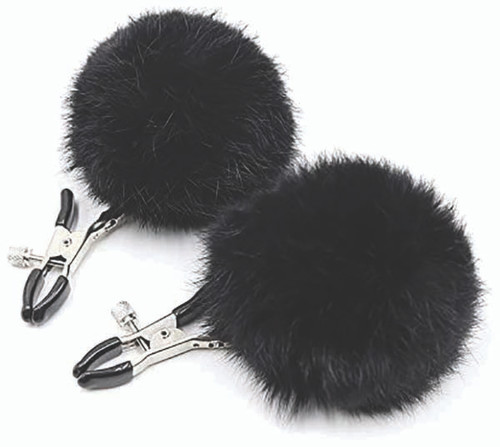 Sexy AF Black Puff Balls Clamp Couture