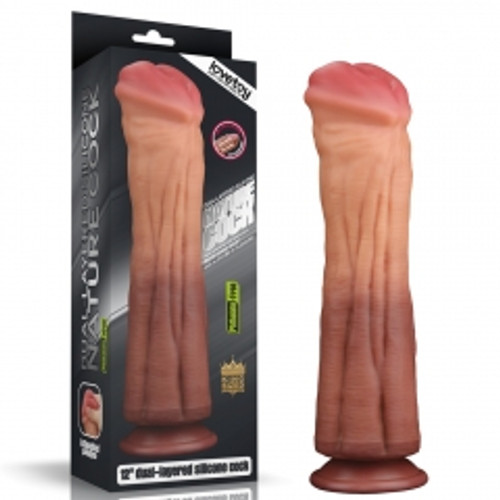 Lovetoy 12" Dual Layer Silicone Cock