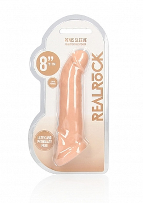 Real Rock Penis Sleeve 8" 21cm Flesh
