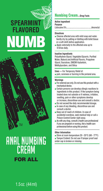 Numb AF Spearmint Anal Numbing Cream