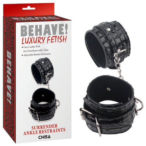 BEHAVE Luxury Fetish Surrender Ankle Restraints BEHAVE Luxury Fetish Surrender Ankle Restraints