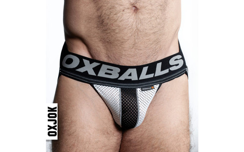 OXballs Small Airmesh Swagger Jockstrap Ice White