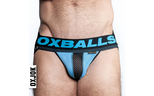 OXballs Large Airmesh Swagger Jockstrap Sky Blue
