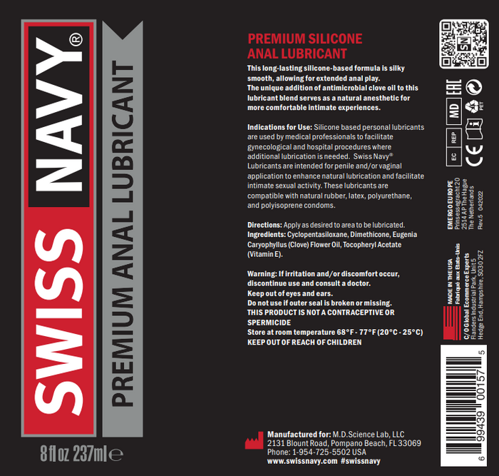 Swiss Navy 237ml Premium Anal Lube