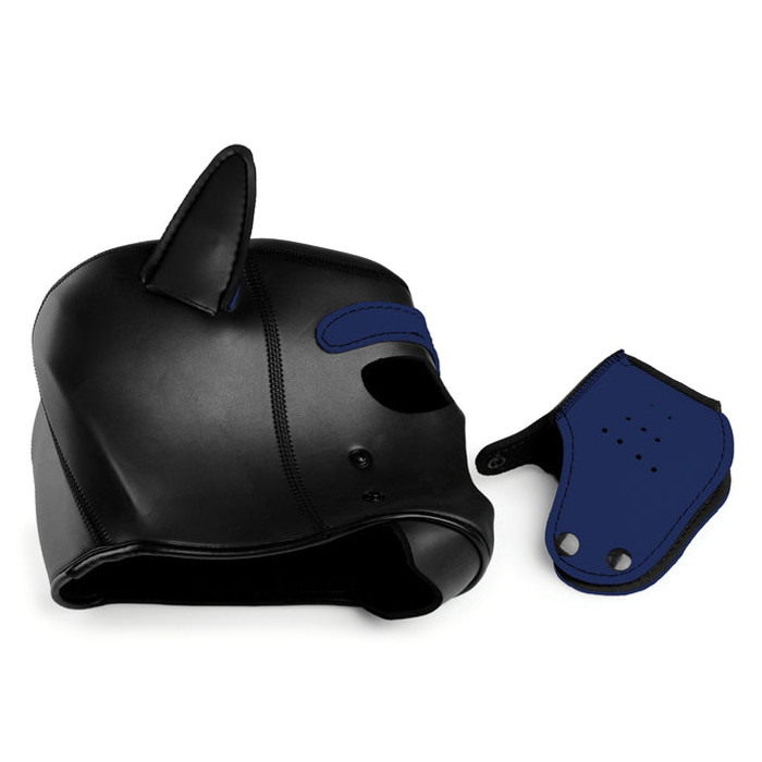 Neoprene Dog Mask Blue