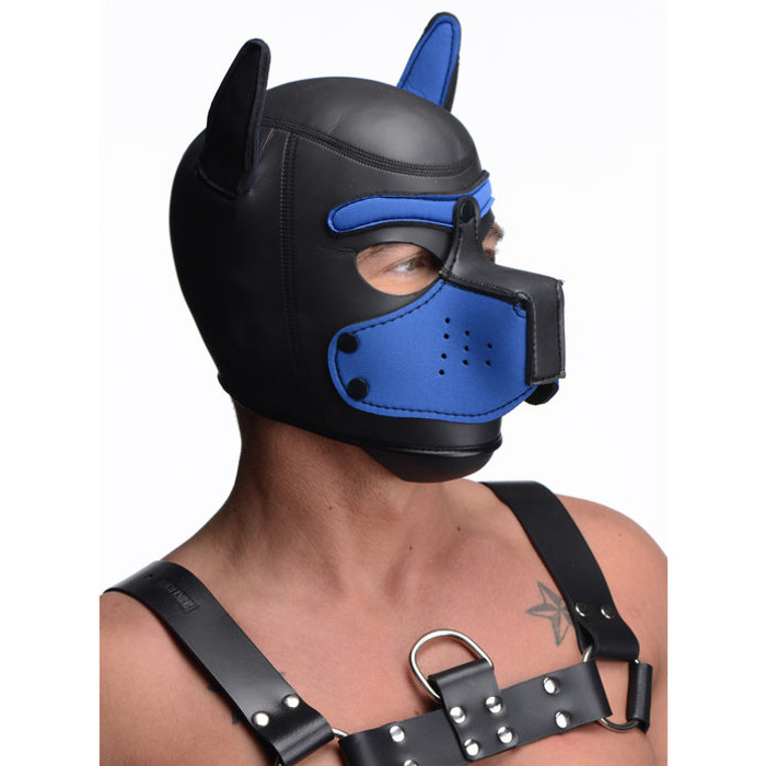 Neoprene Dog Mask Blue