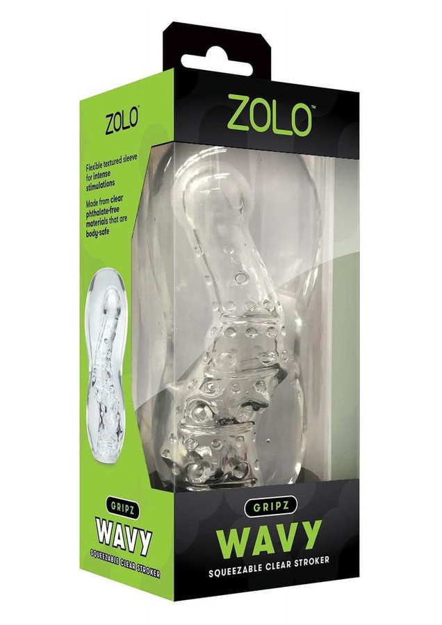 Zolo Gripz Wavy Stroker Clear