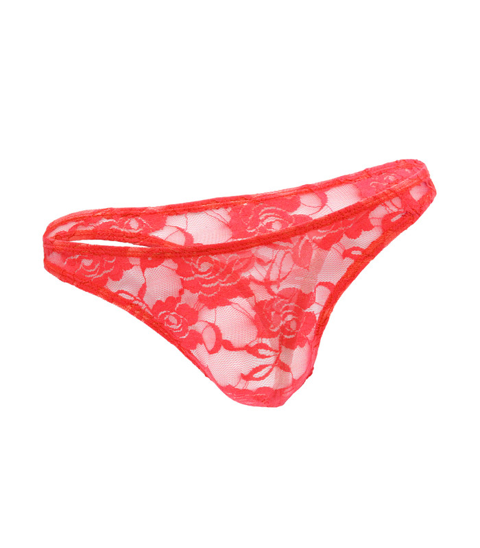 Lace G-String S/M Red