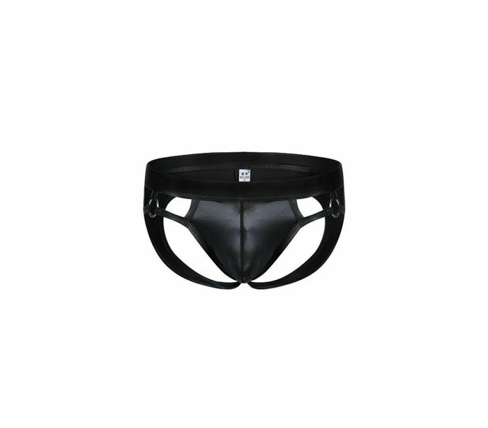 Love In leather look Jock Strap Blk S/M