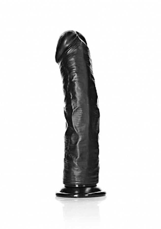 Real Rock 9" Curved Dildo Black