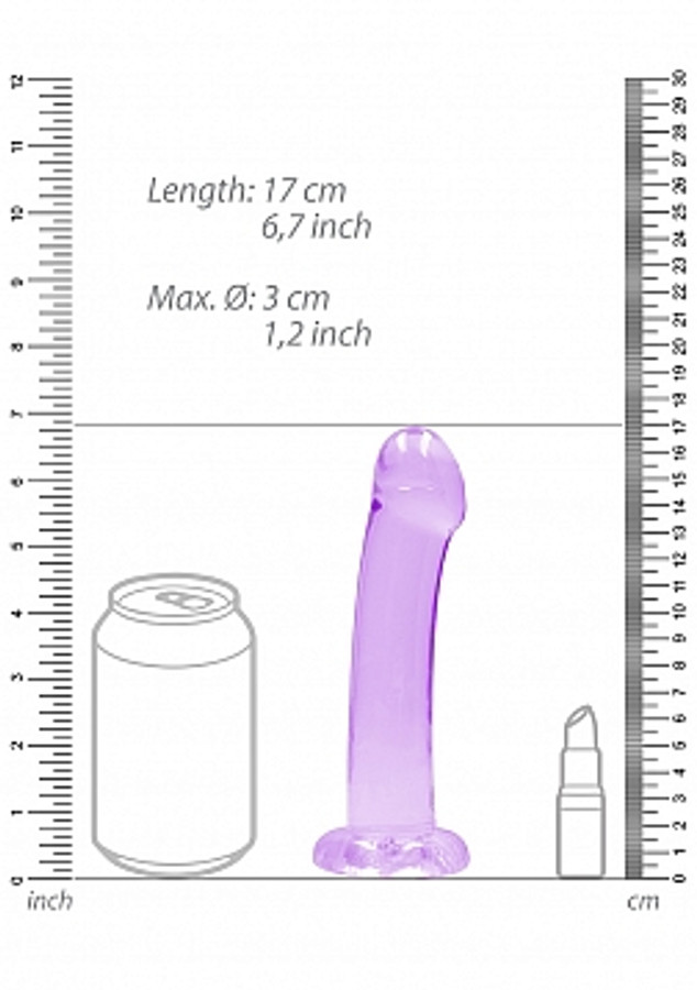 Real Rock 7" Crystal Clear Dildo Purple