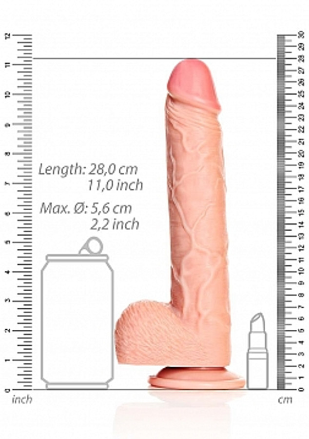 Real Rock 10" Straight Dildo Flesh