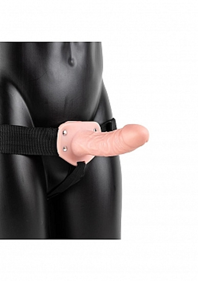 Real Rock 6" Hollow Strap-On Flesh