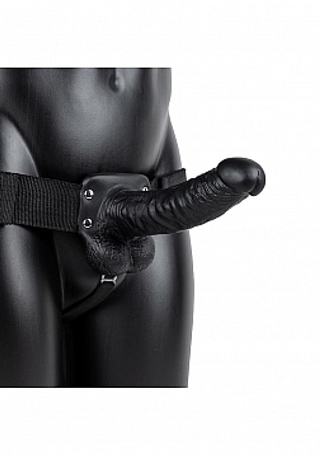 Real Rock 7" Hollow Strap-On Black