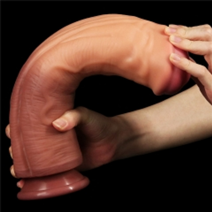 Lovetoy 12" Dual Layer Silicone Cock