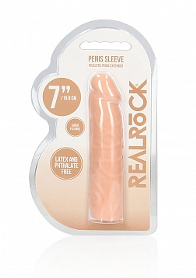 RealRock Penis Sleeve 7" 16.8cm Flesh