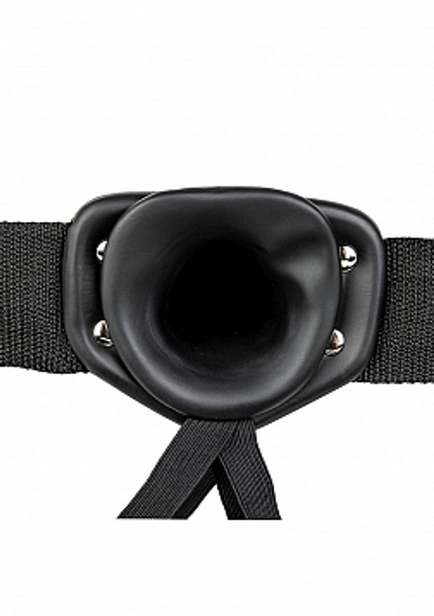 Real Rock 8"- 21cm Hollow Strap-On Black