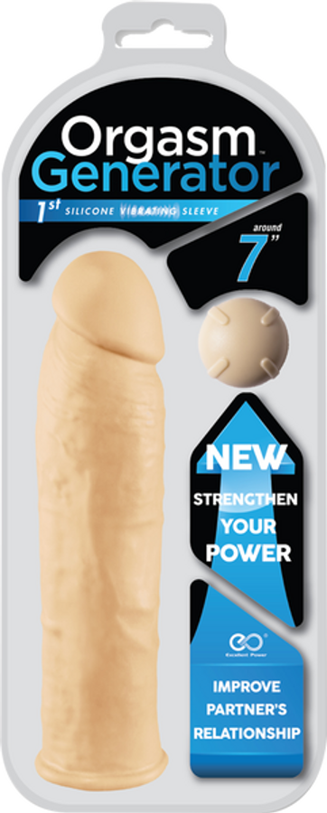 7" Orgasm Generator Penis Sleeve Flesh