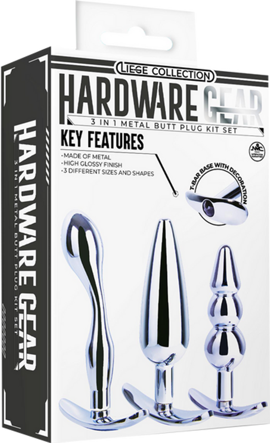 Hardware Gear 3in1 Metal Butt Plug Set FKQ026A000-219 Hardware Gear 3in1 Metal Butt Plug Set FKQ026A000-219