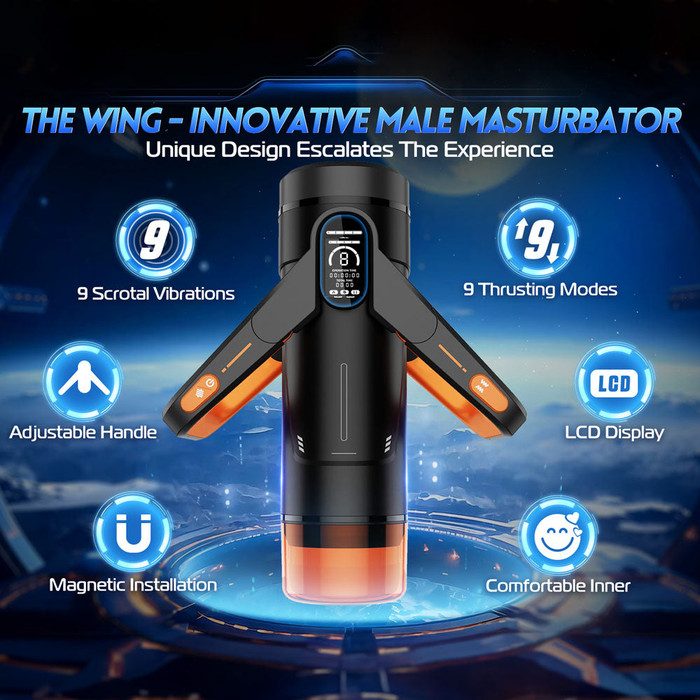 CYBERSKIN The Wing Thrusting Automatic Masturbator With Heater