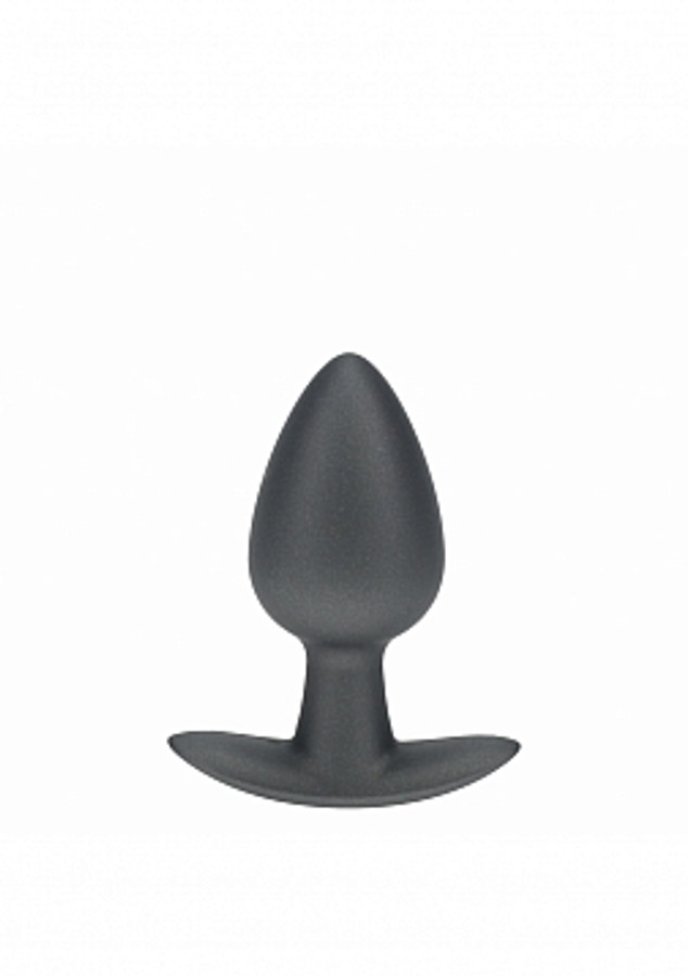 Ouch! Anal Plug Silicone Gun Metal Medium