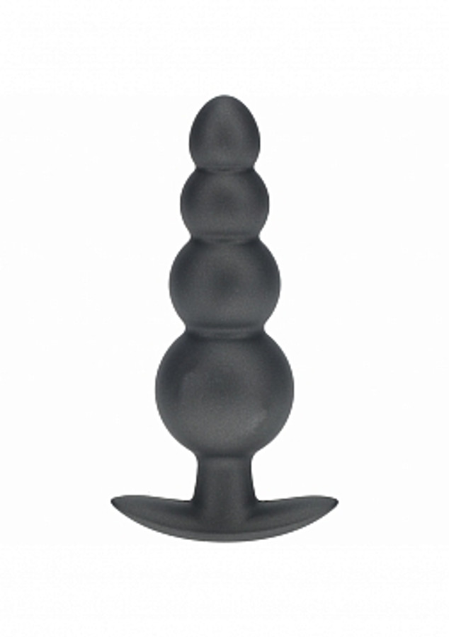 OUCH! Beaded Anal Plug - Gun Metal