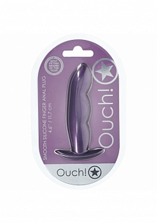 OUCH! Finger Anal Plug - Metallic Purple