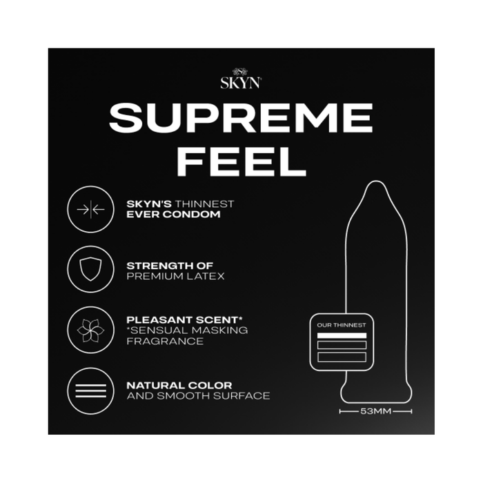Skyn Supreme Feel The World Thinnest PI* Non Latex Condoms 10pk Skyn Supreme Feel The World Thinnest PI* Non Latex Condoms 10pk