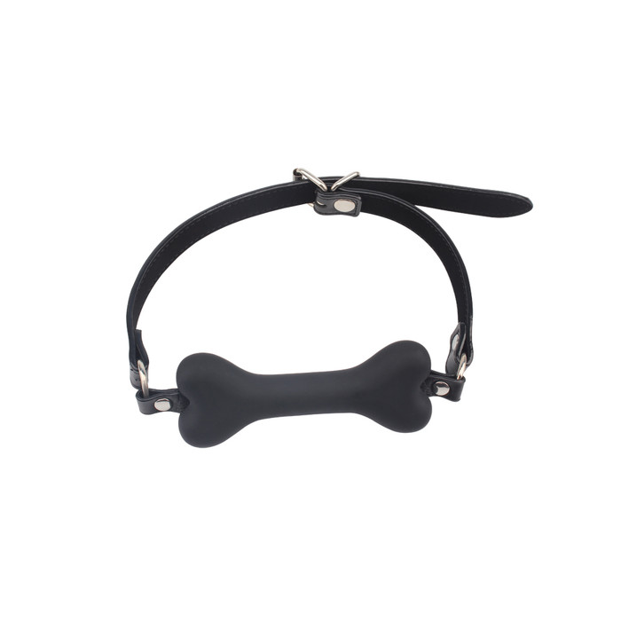 BEHAVE Luxury Fetish Doggle Bone Bit Gag-Black