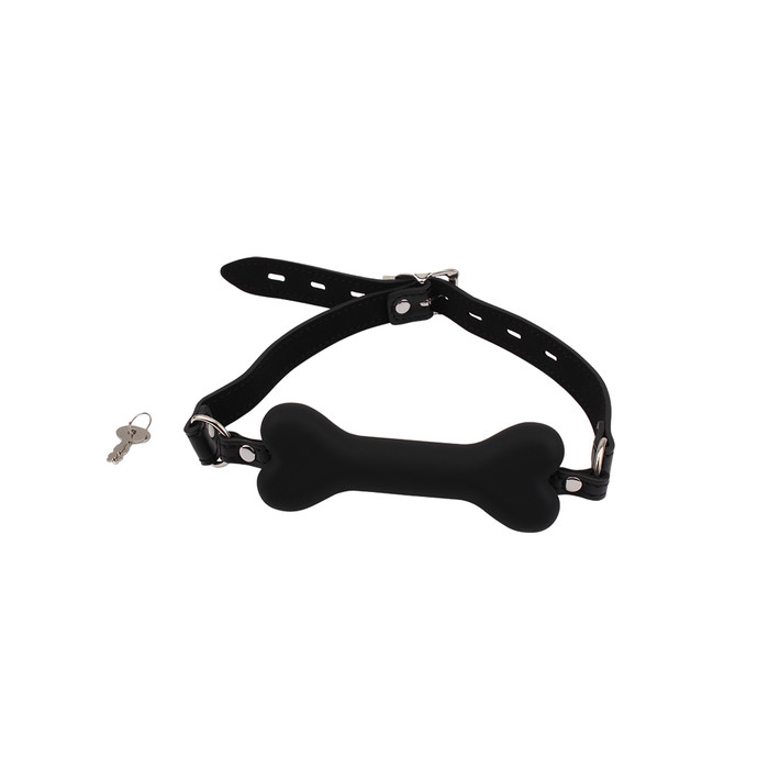 BEHAVE Luxury Fetish Doggle Bone Bit Gag-Black
