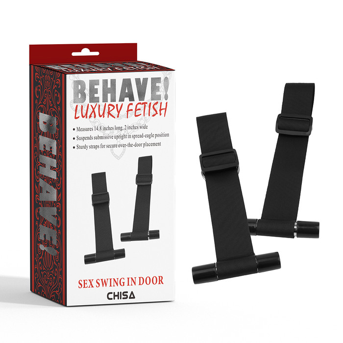 BEHAVE Luxury Fetish Sex Swing In Door Black