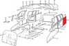 P130165,  MOONEY M20F, Panel Assembly, Baggage Compartment RH, 130165