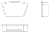 P1400057-9, Cessna 337, Emergency Exit Lever Cup, 1400057-9