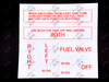 P2016035-2-Decal , Cessna 177RG, Cover Fuel Selector Valve, Decal Kit