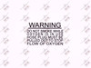 P96-560001-35-Decal, Warning - Do Not Smoke While Oxygen in Use, Beechcraft