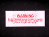 60041, Warning - Do Not Smoke While Oxygen is in Use, Decal