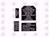 63115-09-Decal, Four Piece Decal Set -Takeoff & Landing Checks, Stall Warning, Maneuvering Speed