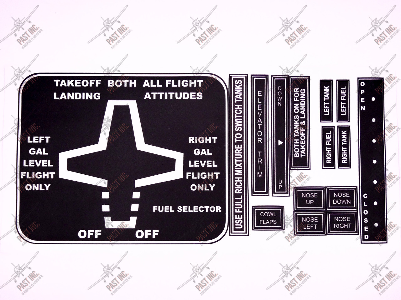 50101 - Center Console/Pedestal Decal Set, Cessna 172