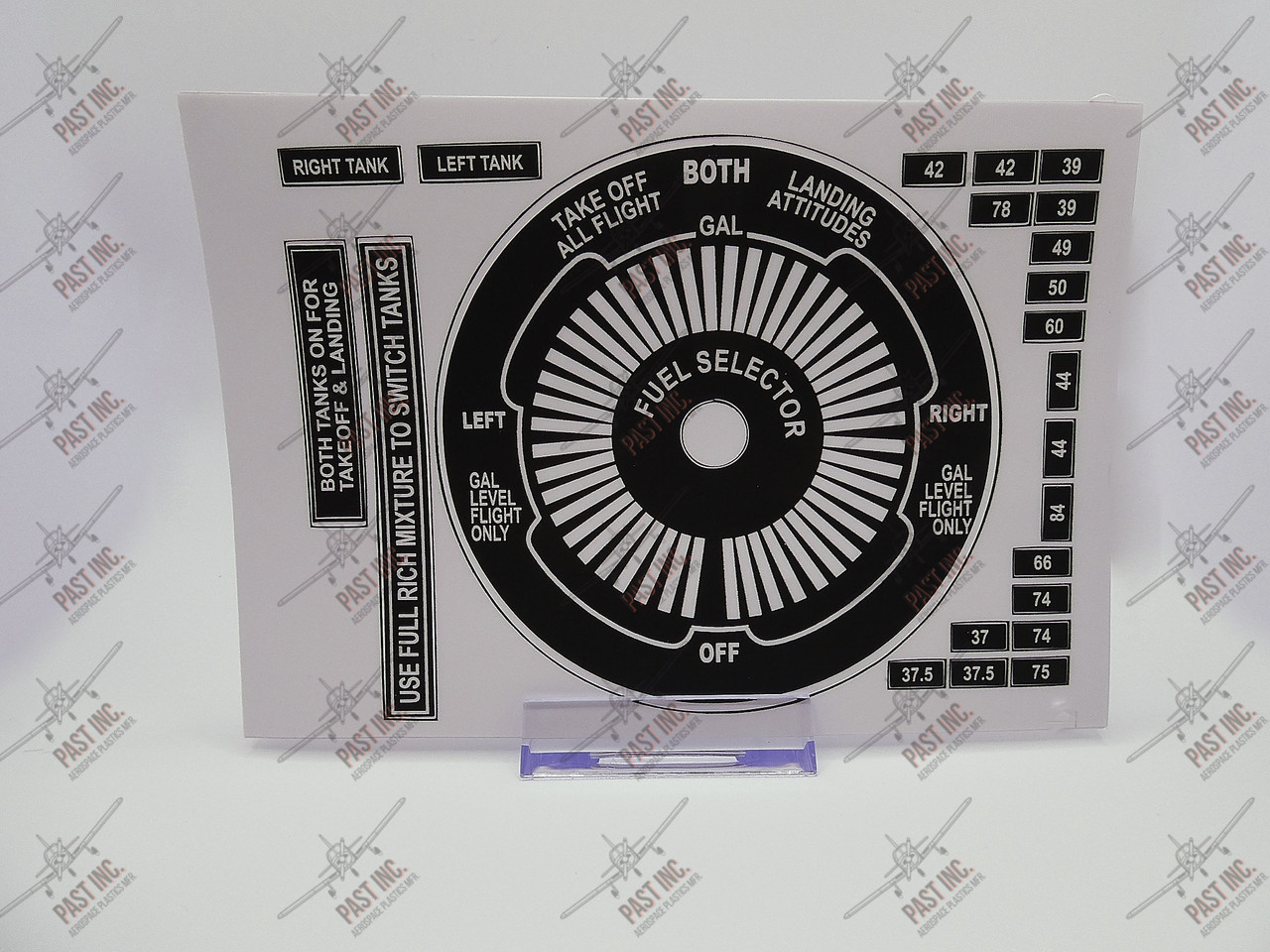 50103 - Fuel Selector Decal Set, Cessna 182