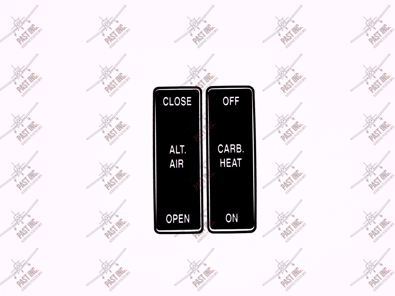 50105 - Alt Air & Carb Heat Decal, Piper